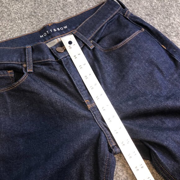 Mott and Bow Boyfriend Jeans Womens 28x32 Blue Denim Dark Wash Stretch Casual - Picture 6 of 11
